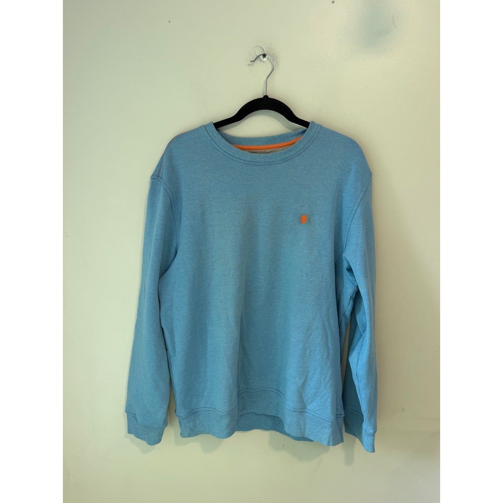 IZOD Advantage Performance Stretch Mens Blue Crewneck Sweatshirt Large L